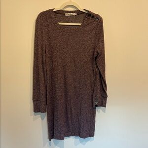 Neesha Women’s plum ribbed dress. Size large